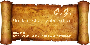 Oestreicher Gabriella névjegykártya
